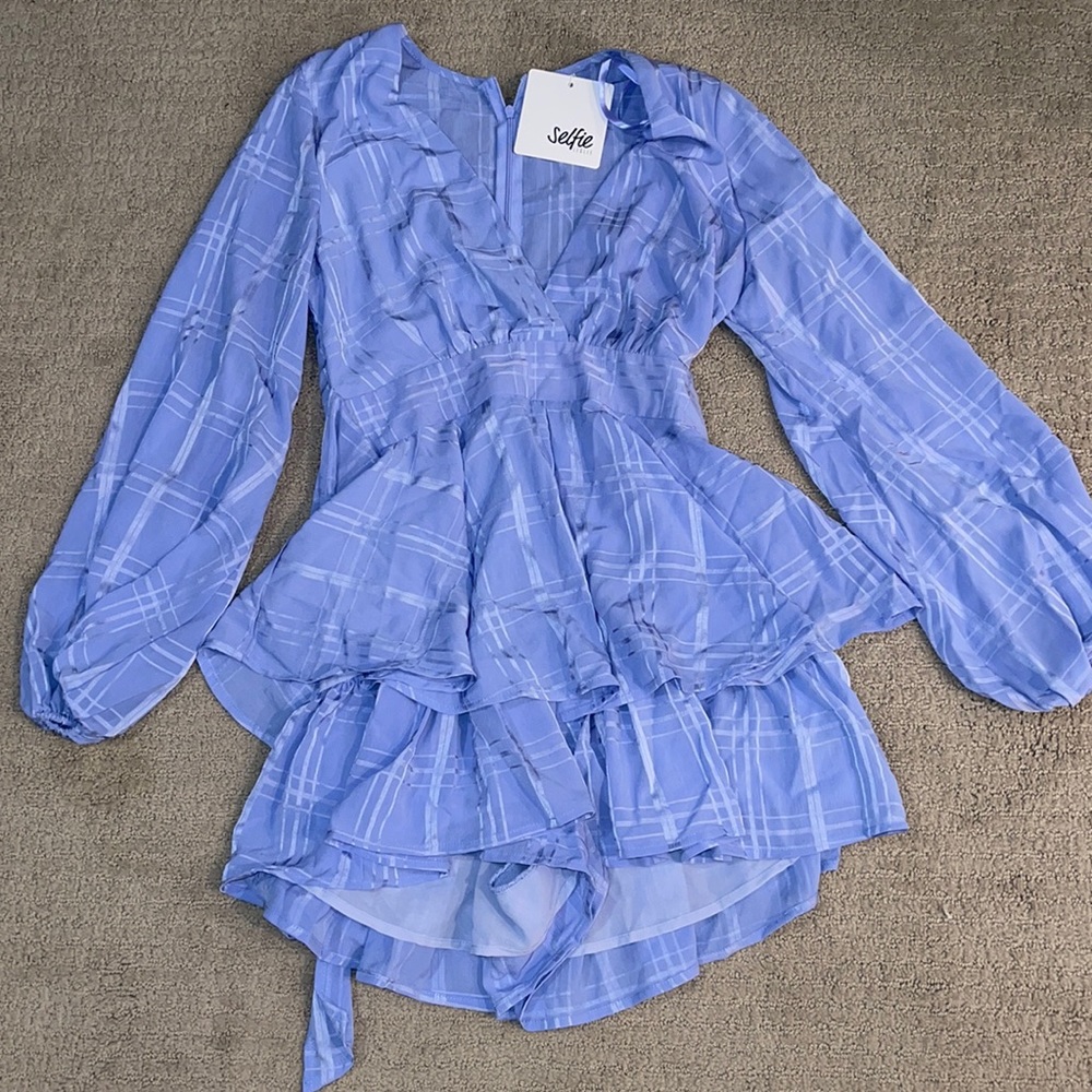 Purple ruffle romper